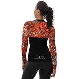 dos - Lycra Rashguard Noir Femme MITI GORGONE ROUGE Caraco - Couleurs Lagon