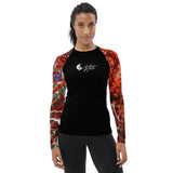 avant - Lycra Rashguard Noir Femme MITI GORGONE ROUGE Caraco - Couleurs Lagon