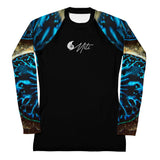 avant a plat - Lycra Rashguard Noir Femme MITI BENITIER BLEU 2 Caraco - Couleurs Lagon