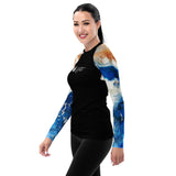 gauche - Lycra Rashguard Noir Femme MITI MARINE Caraco - Couleurs Lagon