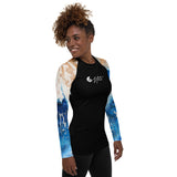 av droit - Lycra Rashguard Noir Femme MITI MARINE Caraco - Couleurs Lagon