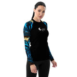 droit - Lycra Rashguard Noir Femme MITI BENITIER BLEU 2 Caraco - Couleurs Lagon