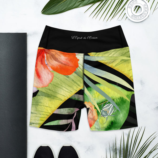 Short de bain taille haute coléoptères — dos Couleurs Lagon