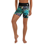 Yoga short femme sport nautique floral UPF50+ — avant Couleurs Lagon