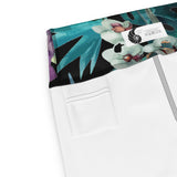 Détail tissu et poche ceinture yoga short libellule II — Couleurs Lagon
