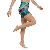 Short fitness surf libellule II noir — côté droit Couleurs Lagon