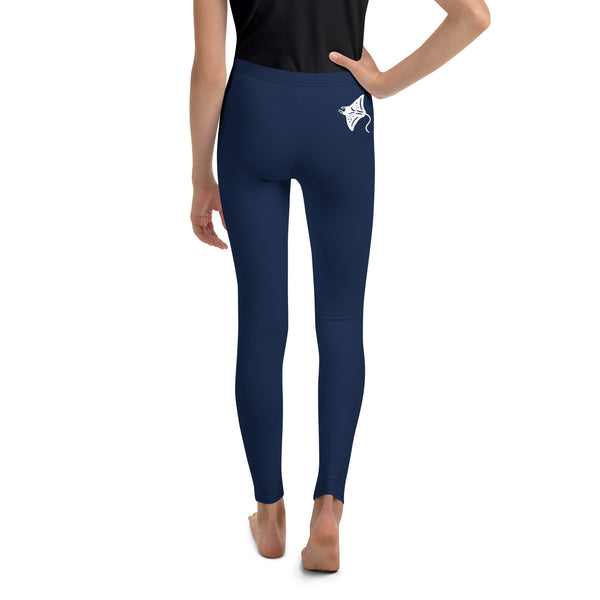 dos - Legging Pour Ado Manta Youth 8-20 Bleu Marine - Couleurs Lagon