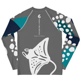 dos à plat - Lycra Manche Longue UPF50 Ado 8-20 Gris - Couleurs Lagon