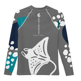 dos à plat bis - Lycra Manche Longue UPF50 Ado 8-20 Gris - Couleurs Lagon