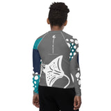dos b - Lycra Manche Longue UPF50 Ado 8-20 Gris - Couleurs Lagon