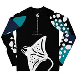 dos à plat - Lycra Manche Longue UPF50 Ado 8-20 Noir - Couleurs Lagon