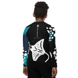 dos fb - Lycra Manche Longue UPF50 Ado 8-20 Noir - Couleurs Lagon