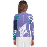 dos - Lycra Manche Longue UPF50 Ado 8-20 Lavande - Couleurs Lagon