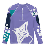 dos à plat - Lycra Manche Longue UPF50 Ado 8-20 Lavande - Couleurs Lagon