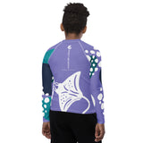 dos jogging ecole - Lycra Manche Longue UPF50 Ado 8-20 Lavande - Couleurs Lagon