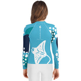 dos legging - Lycra Manche Longue UPF50 Ado 8-20 Bleu Ciel - Couleurs Lagon