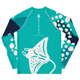 dos à plat - Lycra Manche Longue UPF50 Ado 8-20 Turquoise - Couleurs Lagon