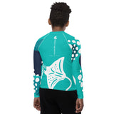 dos fb - Lycra Manche Longue UPF50 Ado 8-20 Turquoise - Couleurs Lagon