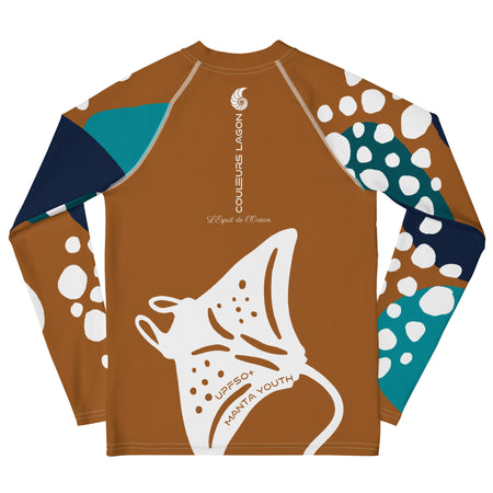 dos - Lycra Manche Longue UPF50 Ado 8-20 Caramel - Couleurs Lagon