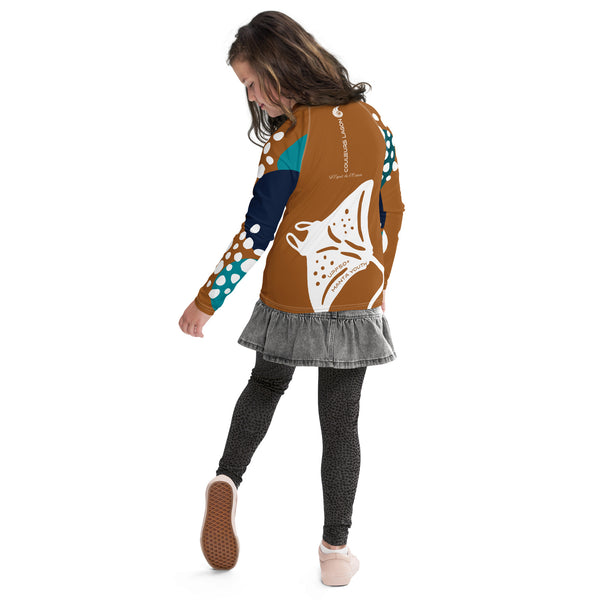 dos ecole - Lycra Manche Longue UPF50 Ado 8-20 Caramel - Couleurs Lagon