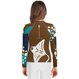 dos legging - Lycra Manche Longue UPF50 Ado 8-20 Chocolat - Couleurs Lagon