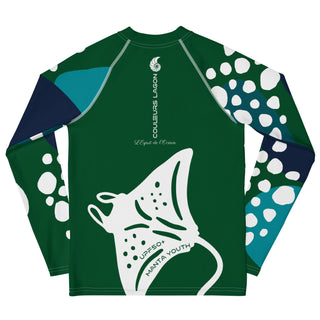 dos - Lycra Manche Longue UPF50 Ado 8-20 Foret Verte - Couleurs Lagon