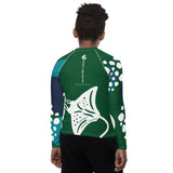 dos jogging noir - Lycra Manche Longue UPF50 Ado 8-20 Foret Verte - Couleurs Lagon