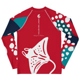 dos à plat - Lycra Manche Longue UPF50 Ado 8-20 Rouge - Couleurs Lagon
