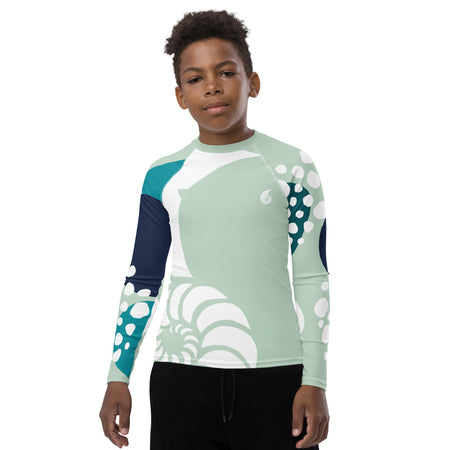 avant garçon - Lycra Manche Longue UPF50 Ado 8-20 Vert Lagon - Couleurs Lagon