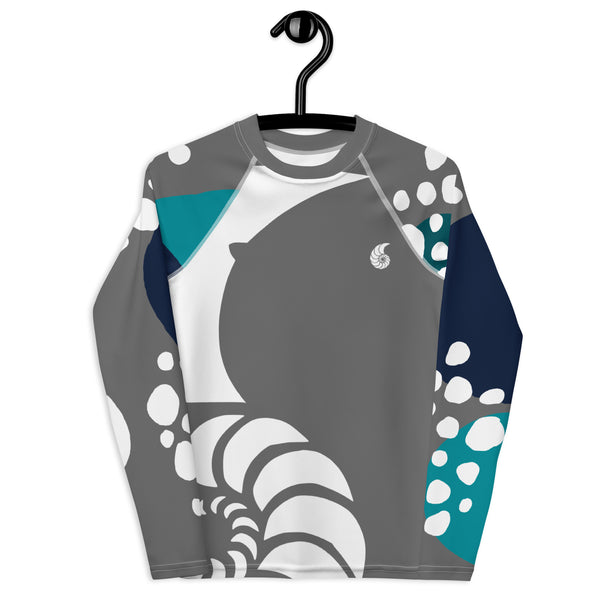 avant cintre - Lycra Manche Longue UPF50 Ado 8-20 Gris - Couleurs Lagon