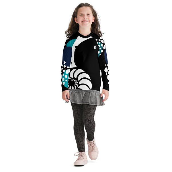 avant ecole - Lycra Manche Longue UPF50 Ado 8-20 Noir - Couleurs Lagon