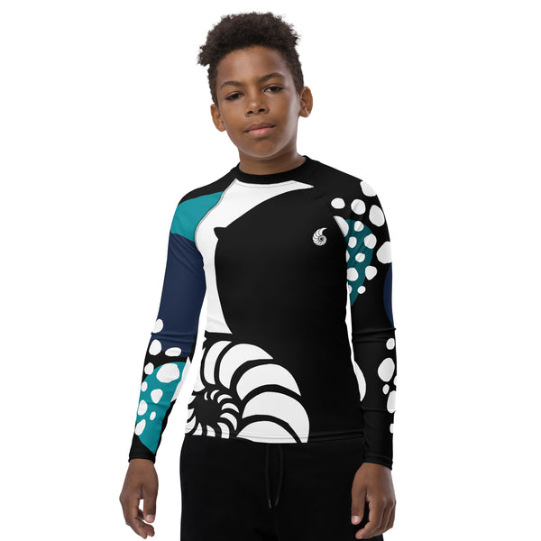 avant fb - Lycra Manche Longue UPF50 Ado 8-20 Noir - Couleurs Lagon