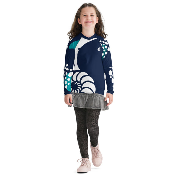 vant fb ecole - Lycra Manche Longue UPF50 Ado 8-20 Bleu Marine - Couleurs Lagon