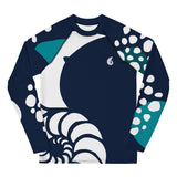 avant à plat - Lycra Manche Longue UPF50 Ado 8-20 Bleu Marine - Couleurs Lagon