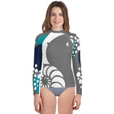avant bikini - Lycra Manche Longue UPF50 Ado 8-20 Gris - Couleurs Lagon