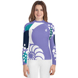 avant leggings - Lycra Manche Longue UPF50 Ado 8-20 Lavande - Couleurs Lagon