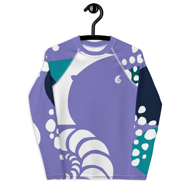 avant sur cintre - Lycra Manche Longue UPF50 Ado 8-20 Lavande - Couleurs Lagon