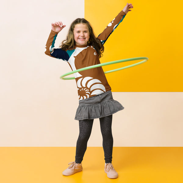 avant ecole cerceau - Lycra Manche Longue UPF50 Ado 8-20 Caramel - Couleurs Lagon
