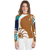 avant legging - Lycra Manche Longue UPF50 Ado 8-20 Caramel - Couleurs Lagon
