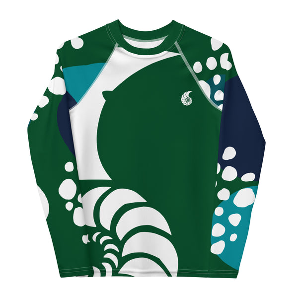 avant à plat - Lycra Manche Longue UPF50 Ado 8-20 Foret Verte - Couleurs Lagon