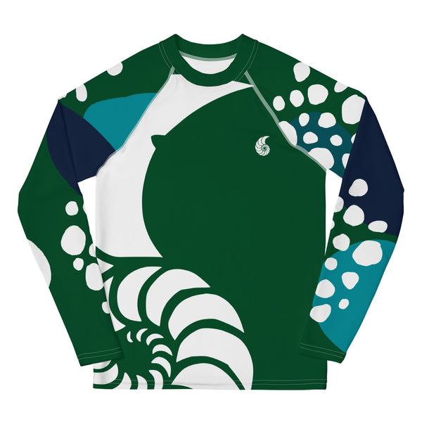 avant à plat 2 - Lycra Manche Longue UPF50 Ado 8-20 Foret Verte - Couleurs Lagon