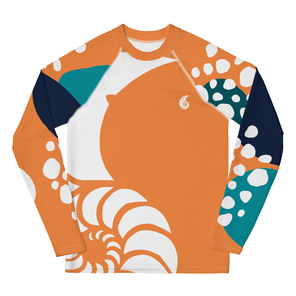 avant à plat - Lycra Manche Longue UPF50 Ado 8-20 Orange - Couleurs Lagon