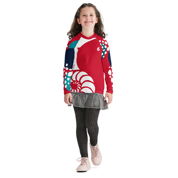 avant ecole fb - Lycra Manche Longue UPF50 Ado 8-20 Rouge - Couleurs Lagon