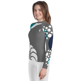 gauche - Lycra Manche Longue UPF50 Ado 8-20 Gris - Couleurs Lagon