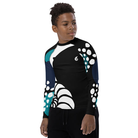 avant - Lycra Manche Longue UPF50 Ado 8-20 Noir - Couleurs Lagon