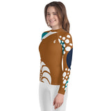 gauche - Lycra Manche Longue UPF50 Ado 8-20 Caramel - Couleurs Lagon
