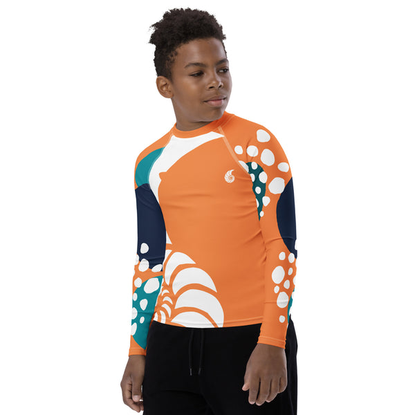 gauche jogging noir - Lycra Manche Longue UPF50 Ado 8-20 Orange - Couleurs Lagon
