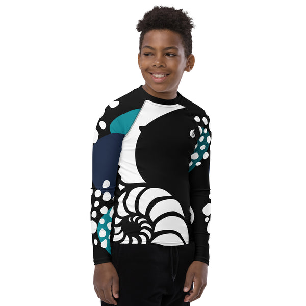 doite fb - Lycra Manche Longue UPF50 Ado 8-20 Noir - Couleurs Lagon