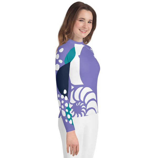 droite - Lycra Manche Longue UPF50 Ado 8-20 Lavande - Couleurs Lagon