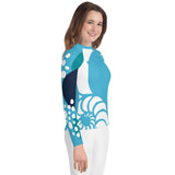 droite - Lycra Manche Longue UPF50 Ado 8-20 Bleu Ciel - Couleurs Lagon